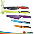 colorful coating nonstick kitchen knife set 1