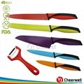 colorful coating nonstick kitchen knife set 2