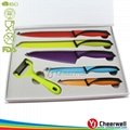colorful coating nonstick kitchen knife set 3