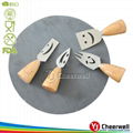 new products wooden handle smilely mini cheese knife