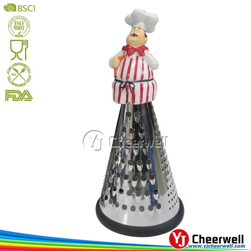 Resin Funny statue Classic Fine Kitchen 8 inch stainless steel Cheese Grater 4