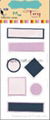 Blank Square Tag with Warm Color Series Assortment (TGS-1)