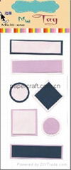Blank Square Tag with Warm Color Series Assortment (TGS-1)