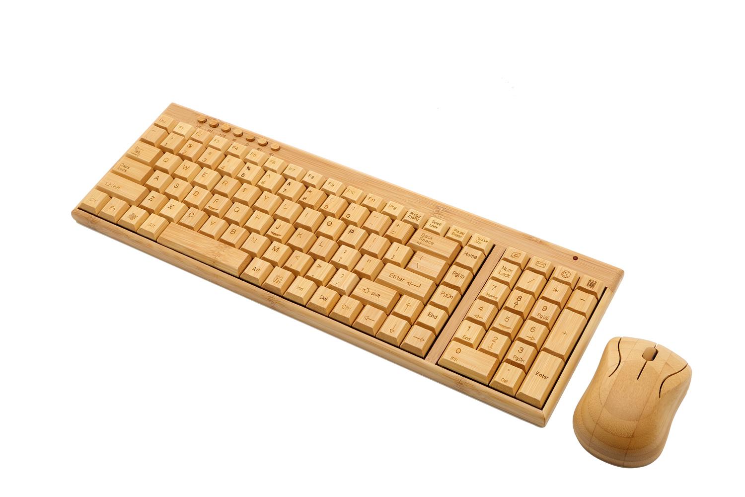 Bluetooth bamboo keyboard and mouse,bamboo calculator 5