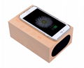 QI Wireless Charger Universal Wooden Bluetooth Speaker 1