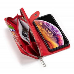 Zipper Litchi Grain Wallet for iPhone XS Max Case