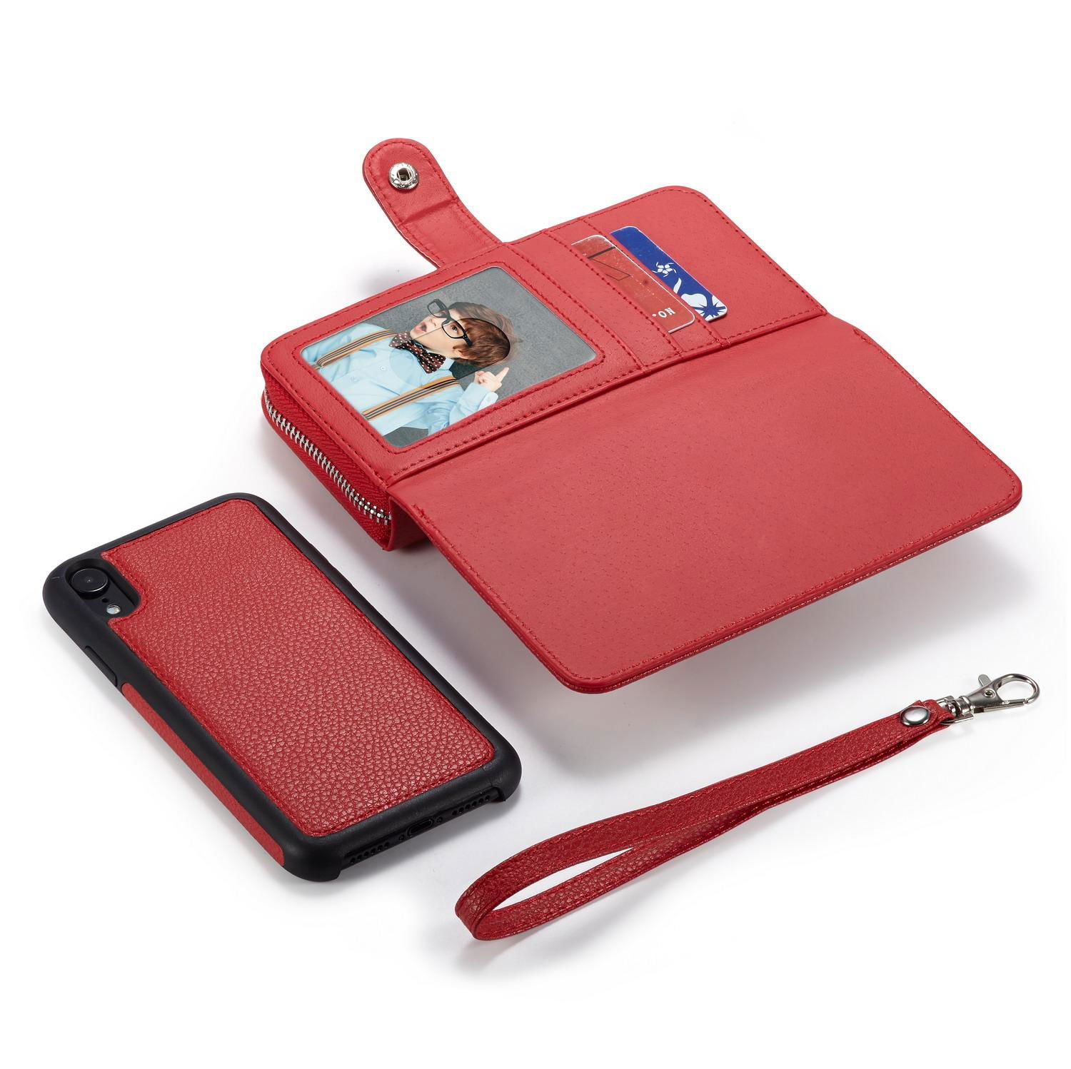 Zipper Litchi Grain Wallet for iPhone XS Max Case 3