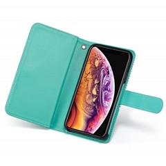 9 Card Slots Magnetic Case for iPhone XS Max Wallet