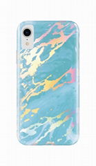 iPhone Xr phone cover holo chrome marble