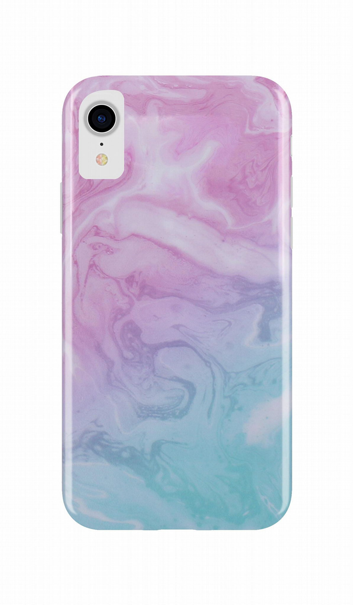 iPhone Xr phone cover holo chrome marble case 3