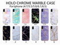 iPhone XS Max marble case holo chrome mobile cover 5