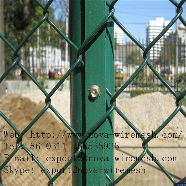 Vinyl coated chain link fence