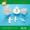 3pcs Plastic Dove Shape Cake Plunger