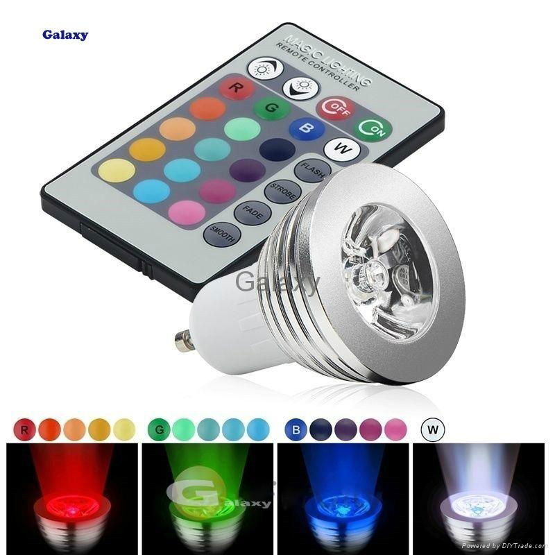 3W RGB Gu10 spotlight LED contrl 2