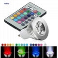 3W RGB Gu10 spotlight LED contrl