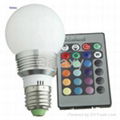 LED Factory 3w  LED Remote Control christmas lights RGB bulbs