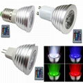 3W RGB Gu10 spotlight LED contrl