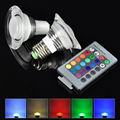 120° 16 Color E27 GU10 3W RGB LED Light Bulb Change Lamp + 24 Key Remote Control