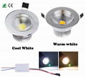  Super Bright 7 Watts COB LED Ceiling Light Downlight Warm/Cool White Spotlight 