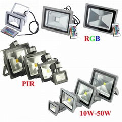 High power 10W 20w  30W  50w rgb multi color led flood light