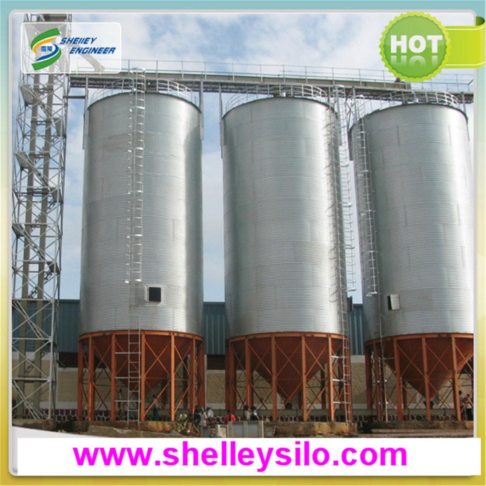 Used storage silos bin for corn grain 4