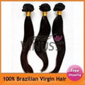 5A 18" Brazilian Straight Hair Extensions 4