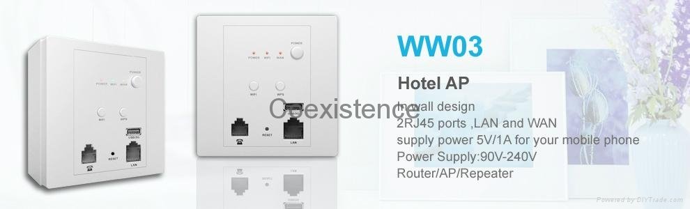 WIFI in-wall wireless AP POE power wall mount access point 3