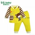 2015 100% Cotton Spring Autumn Baby Boy Girl Sets Fashion Newborn Clothing Suits 4