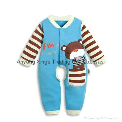 Spring Fall Romper For Babies Unisex Newborn Baby Boy Girl Jumpsuits Toddler  3