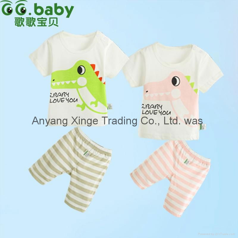 2015 Cotton Crocodile Summer Baby Boy Girl Clothing Sets Newborn Suits   2