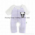 2015 Summer Baby Romper Panda Baby Boy Girl Jumpsuit Romper Newborn Creepers  4