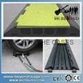 Flexible rubber cable protector ramp