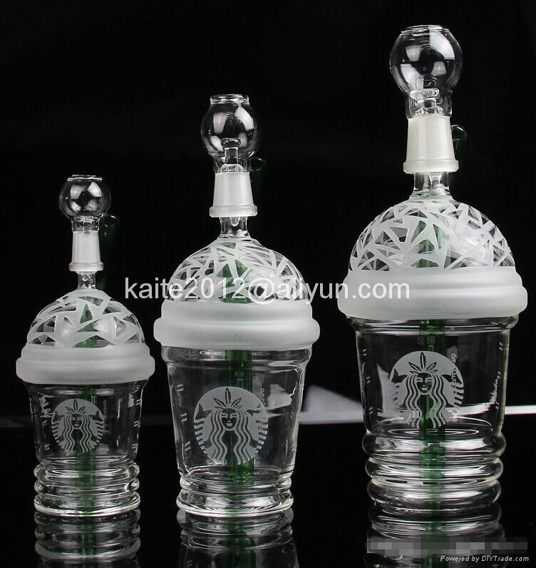 2015 New Starbuck Cup Original Opaque Bright green dab concentrate oil rig glass 2
