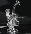 new recycler glass bong with bowl and oil rig glass dome glass nail 14.4mm 1