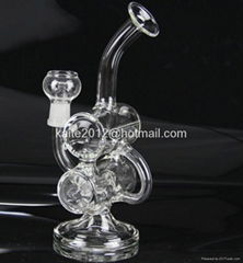 new recycler glass bong with bowl and