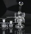 new recycler glass bong with bowl and oil rig glass dome glass nail 14.4mm 2