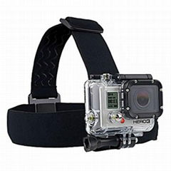 Black Camera Fixed Headband Head Strap for Gopro Hero2/ Hero3