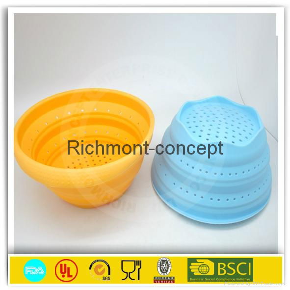 100%food grade FDA/LFGB silicone colander 2