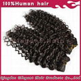 deep wave Indian Human Hair Weave With Full Cuticles 4