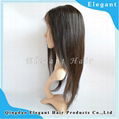 1b silky straight  indian remy hair full lace wig in stock 2