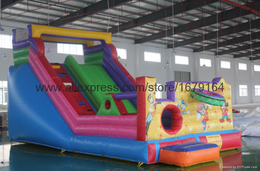 Hot new funny custom kids giant commercial inflatable slide for sale
