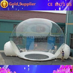 2015 good sale inflatable transparent tent/clear inflatable lawn tent