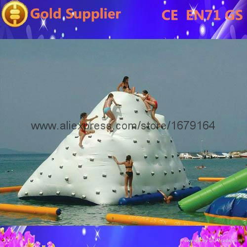 hot sale water park pvc inflatable pool iceberg iceberg float for climb