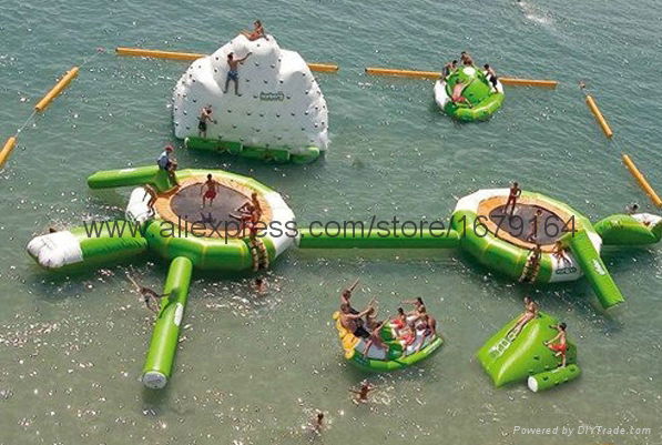 hot sale water park pvc inflatable pool iceberg iceberg float for climb 5