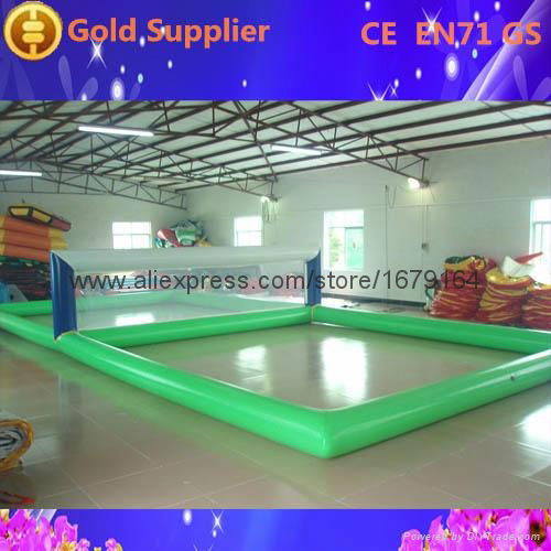 hot sale floating used inflatable volleyball court for water game