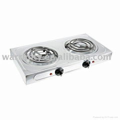 two burner electric spiral stove with CE/CB/rohs