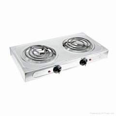 Stainless steel hot plate stove with two