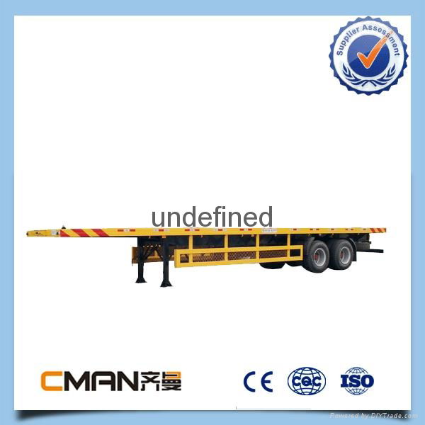 20ft and 40ft tri-axle heavy duty container flat bed trailer for sale