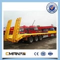 china 3 alxe low bed semi trailer for construction machinery  3