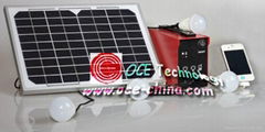 Solar Charger Kits with 4pcs LED Light Bulb and 7AH Battery Backuy